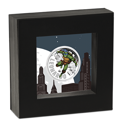 Tuvalu 2024 $1 Teenage Mutant Ninja Turtles Leonardo 1oz Silver Coloured Proof Coin