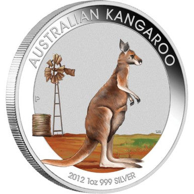 2012 $1 Beijing International Expo Australian Outback Kangaroo 1oz Silver Coloured Coin