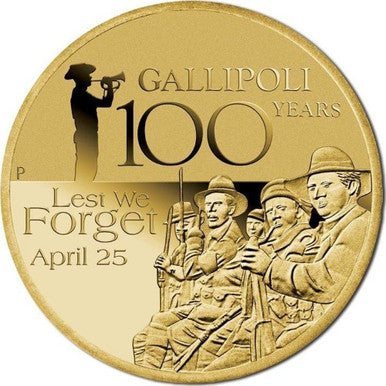 2015 $1 Lest We Forget ANZAC Day Uncirculated Coin