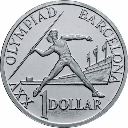 1992 $1 Barcelona Olympics Silver Proof Coin