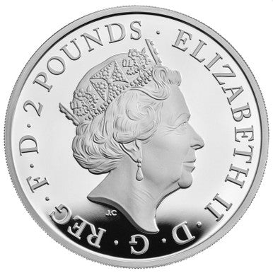 UK 2021 £2 The Queen's Beasts The Griffin of Edward III 1oz Silver Proof Coin