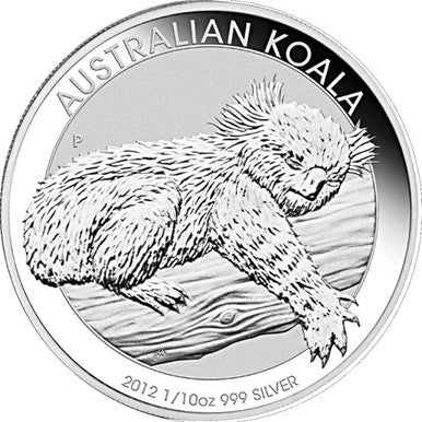 2012 10c Australian Koala 1/10oz Silver Coin