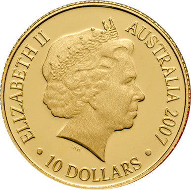 2007 $10 The Ashes 1/10oz Gold Proof Coin