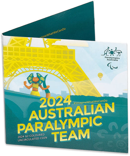 2024 $2 Australian Paralympic Team Coloured Uncirculated Coin