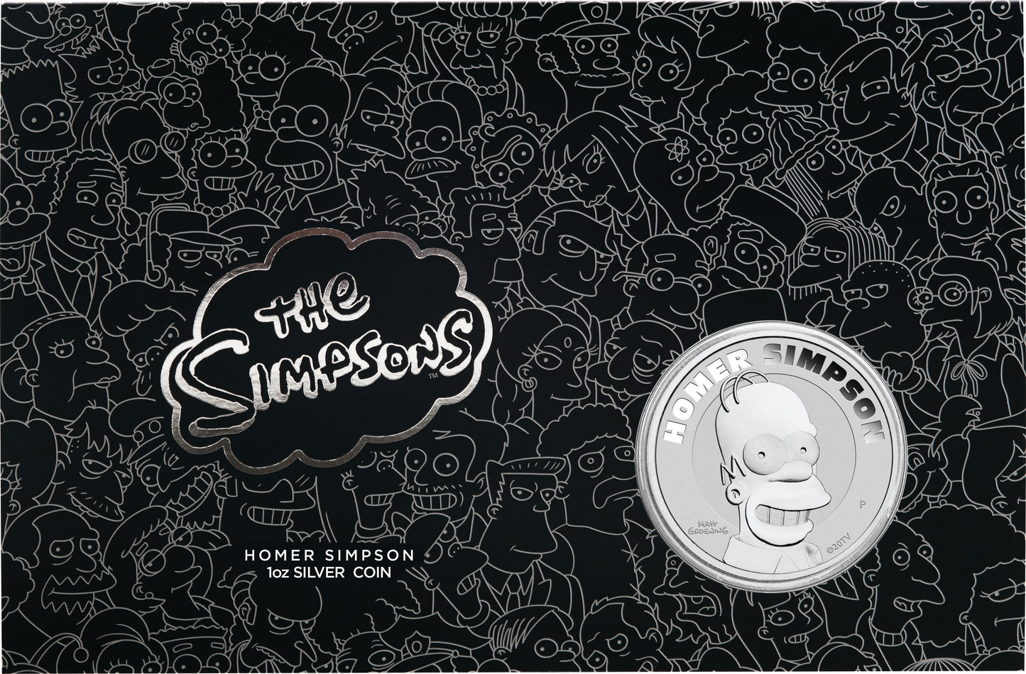 Tuvalu 2022 $1 The Simpsons Homer 1oz Silver Uncirculated Coin