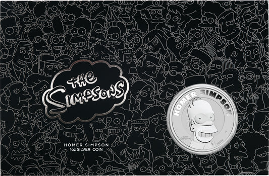 Tuvalu 2022 $1 The Simpsons Homer 1oz Silver Uncirculated Coin