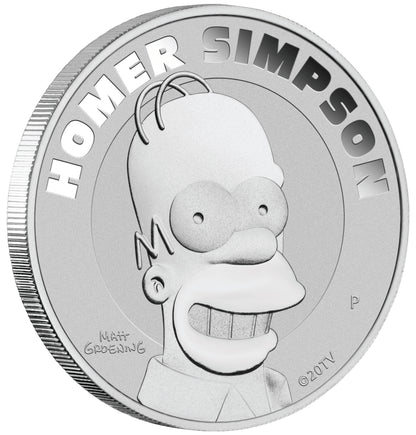 Tuvalu 2022 $1 The Simpsons Homer 1oz Silver Uncirculated Coin