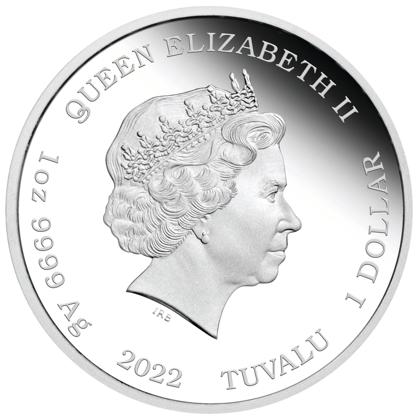Tuvalu 2022 $1 The Simpsons KrustyLu Studios 1oz Silver Coloured Proof Coin