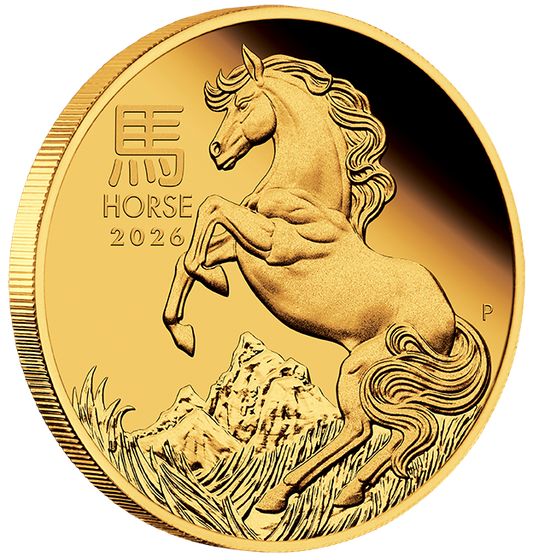 2026 $100 Lunar Year of The Horse 1oz Gold Proof Coin