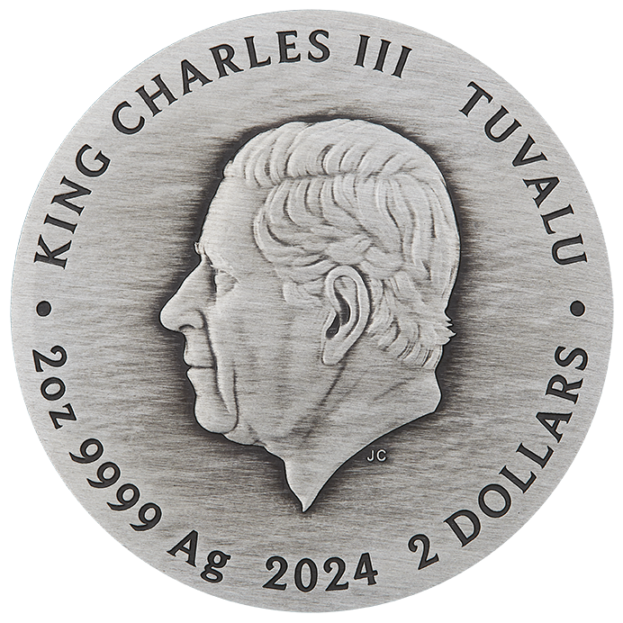 Tuvalu 2024 $2 Teenage Mutant Ninja Turtles 40th Anniversary 2oz Silver Coloured Antiqued Coin