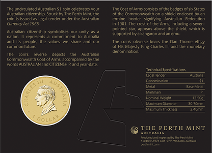2026 $1 Australian Citizenship Uncirculated Coin