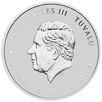 Tuvalu 2026 $1 Stranger Things The Upside Down 1oz Silver Coloured Coin