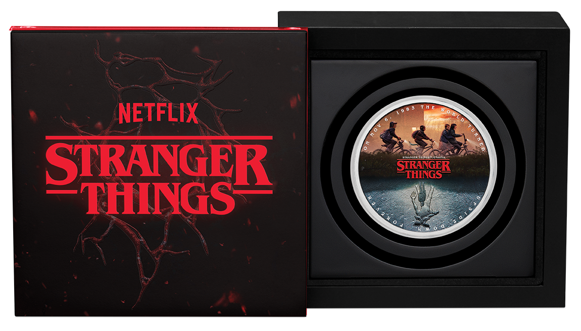 Tuvalu 2026 $1 Stranger Things The Upside Down 1oz Silver Coloured Coin