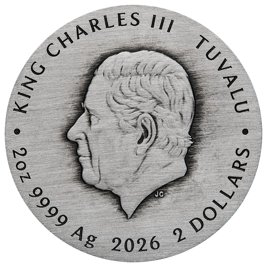 Tuvalu 2026 $1 Stranger Things Villains Silver Coloured 2oz Silver Antiqued Coin
