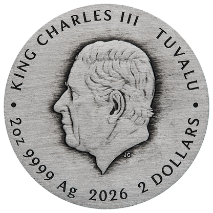 Tuvalu 2026 $1 Stranger Things Villains Silver Coloured 2oz Silver Antiqued Coin