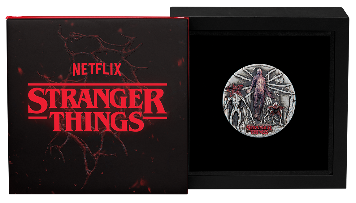 Tuvalu 2026 $1 Stranger Things Villains Silver Coloured 2oz Silver Antiqued Coin