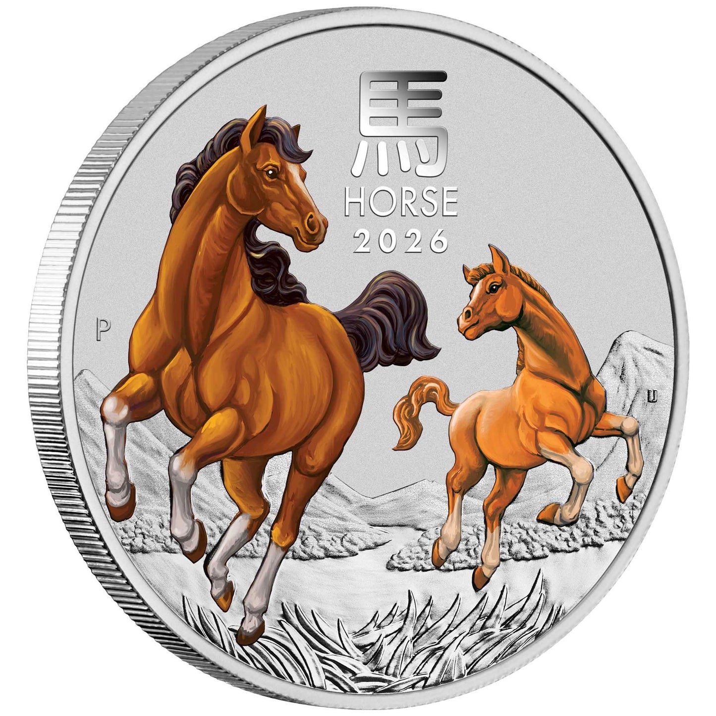 2026 25c [2025] ANDA Hobart Lunar Year of The Horse 1/4oz Silver Coloured Uncirculated Coin