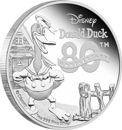 Niue 2014 $2 Disney Donald Duck 80th Anniversary 1oz Silver Proof Coin