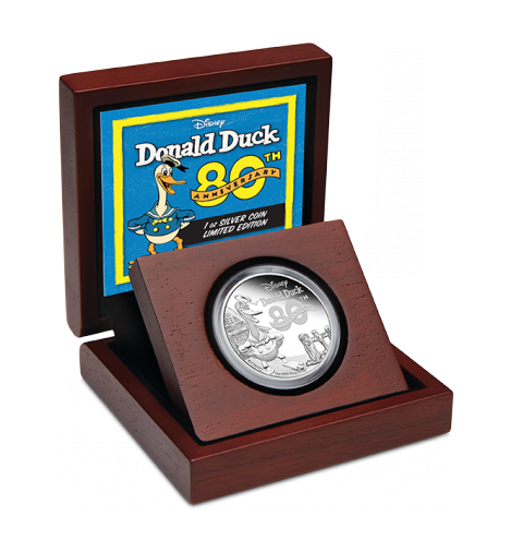 Niue 2014 $2 Disney Donald Duck 80th Anniversary 1oz Silver Proof Coin