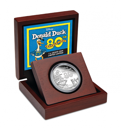 Niue 2014 $2 Disney Donald Duck 80th Anniversary 1oz Silver Proof Coin