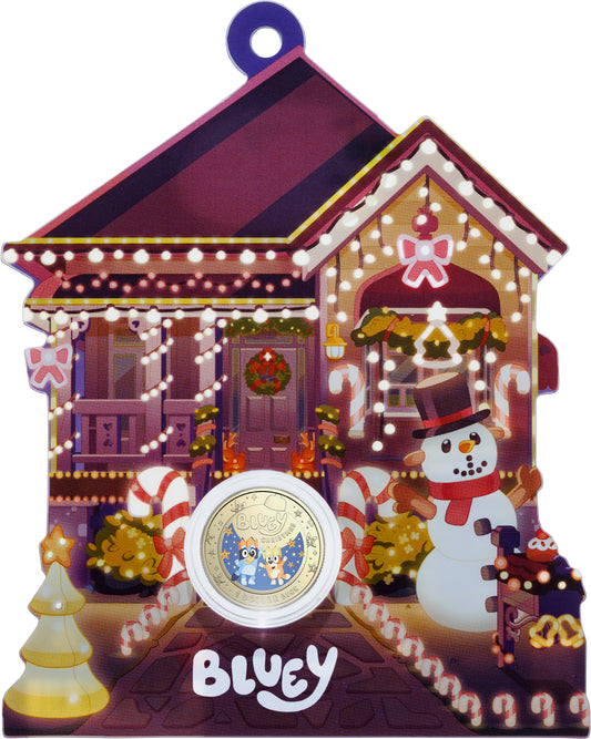 2025 $1 Bluey Christmas Coloured Uncirculated Coin