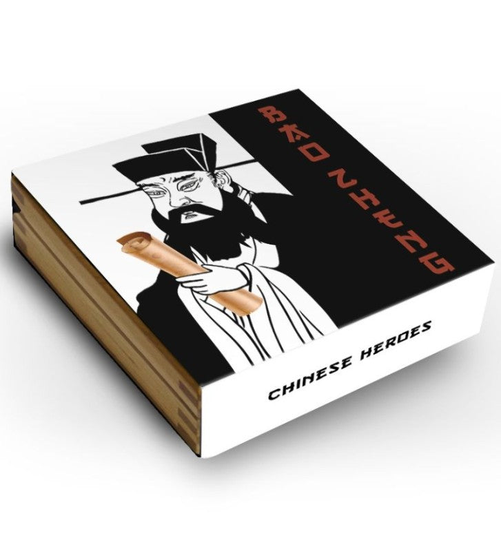 Niue 2022 $5 Chinese Heroes Bao Zheng 2oz Silver Coloured Antiqued Coin