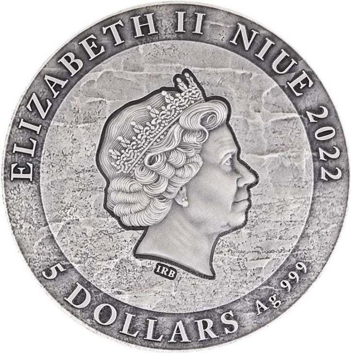Niue 2022 $5 Harry Potter and The Philosopher's Stone 2oz Silver Coloured Antiqued Coin
