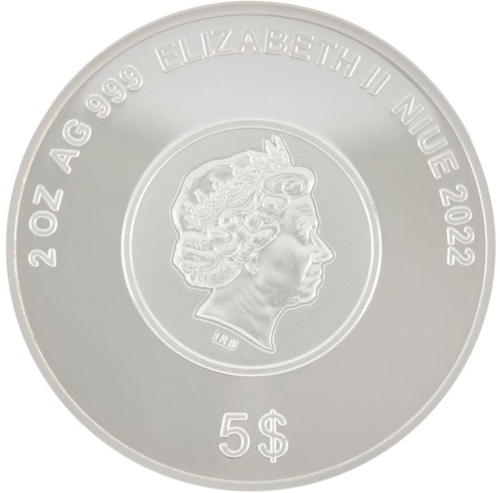 Niue 2022 $5 FRIENDS 2oz Silver Coloured Proof Coin
