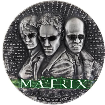 Niue 2022 $5 The Matrix 2oz Silver Coloured Antiqued Coin