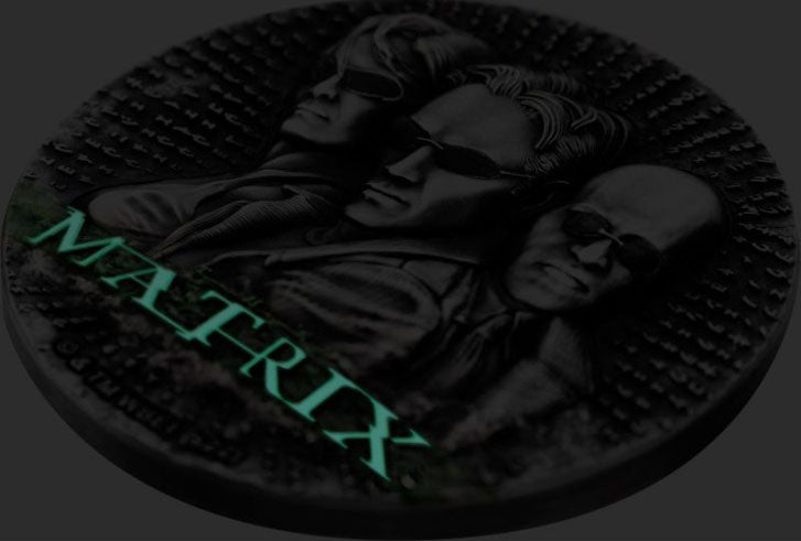 Niue 2022 $5 The Matrix 2oz Silver Coloured Antiqued Coin