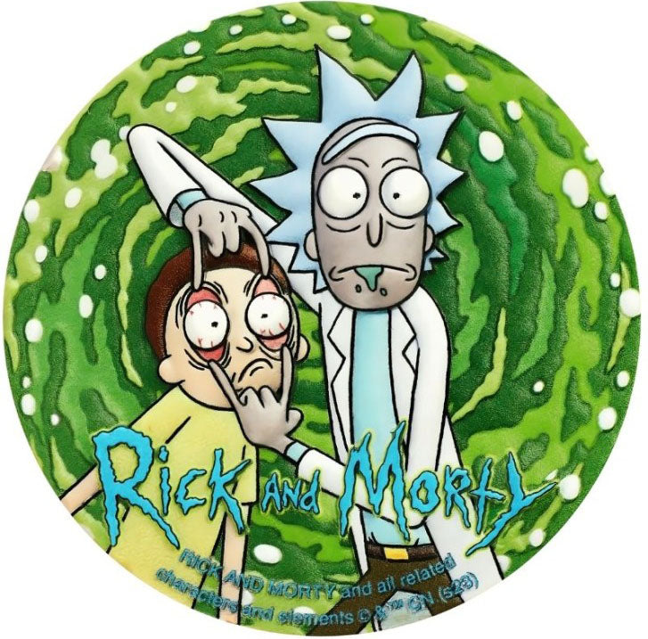 Niue 2023 $5 Rick and Morty 2oz Silver Coloured Antiqued Coin