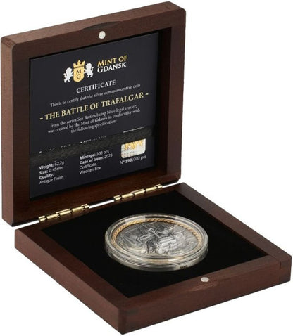 Niue 2023 $5 Sea Battles The Battle of Trafalgar 2oz Silver Proof Coin