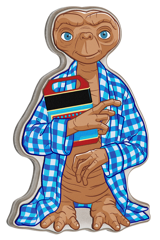 Niue 2022 $2 E.T. 40th Anniversary The Extra-Terrestrial Shaped 1oz Silver Coloured Coin