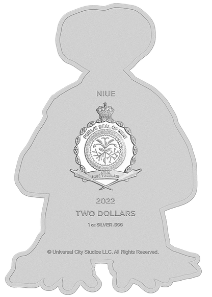 Niue 2022 $2 E.T. 40th Anniversary The Extra-Terrestrial Shaped 1oz Silver Coloured Coin
