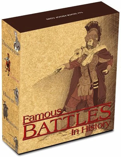 Tuvalu 2009 $1 Famous Battles In History Cannae 1oz Silver Coloured Proof Coin