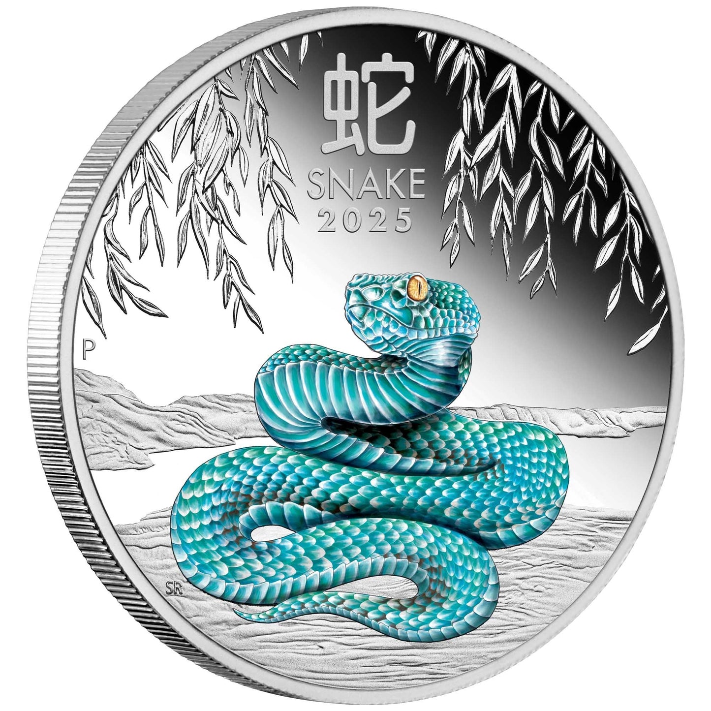 2025 50c Lunar Year of The Snake 1/2oz Silver Coloured Proof Coin