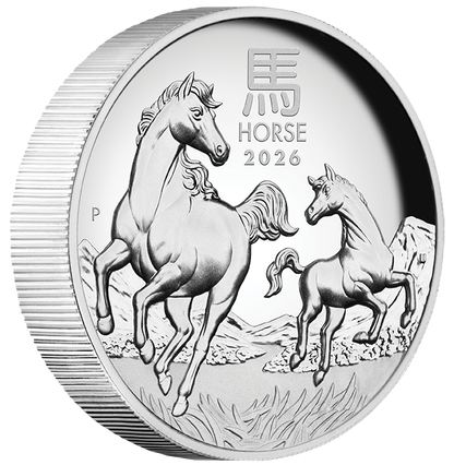2026 $1 Lunar Year of The Horse 1oz Silver High Relief Proof Coin