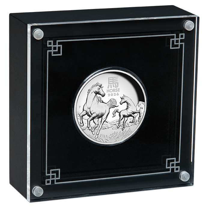2026 $1 Lunar Year of The Horse 1oz Silver High Relief Proof Coin