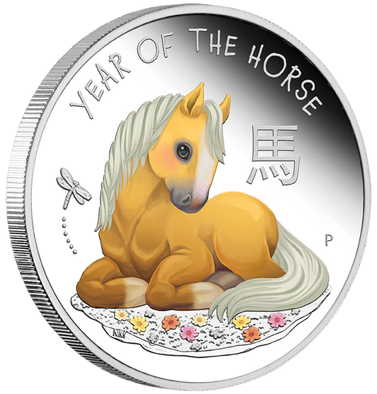 Tuvalu 2026 50c Lunar Baby Year of The Horse 1/2oz Silver Coloured Proof Coin