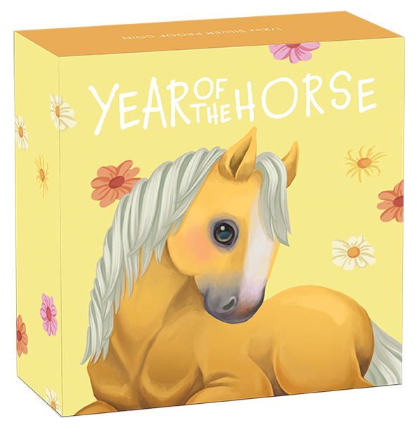 Tuvalu 2026 50c Lunar Baby Year of The Horse 1/2oz Silver Coloured Proof Coin