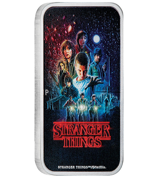 Tuvalu 2026 $1 Stranger Things Season 1 1oz Silver Coloured Rectangular Coin