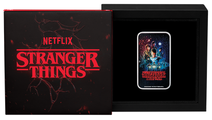 Tuvalu 2026 $1 Stranger Things Season 1 1oz Silver Coloured Rectangular Coin