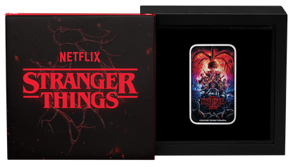 Tuvalu 2026 $1 Stranger Things Season 2 1oz Silver Coloured Rectangular Coin