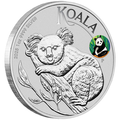 2025 $1 Beijing International Australian Koala with 'Panda' Privy Mark 1oz Silver Uncirculated Coin