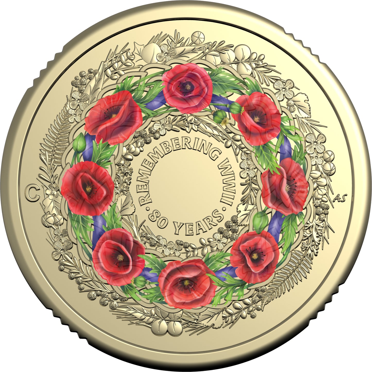 2025 $2 80 Years On Remembering The Second World War 'C' Mintmark Coloured Uncirculated Coin