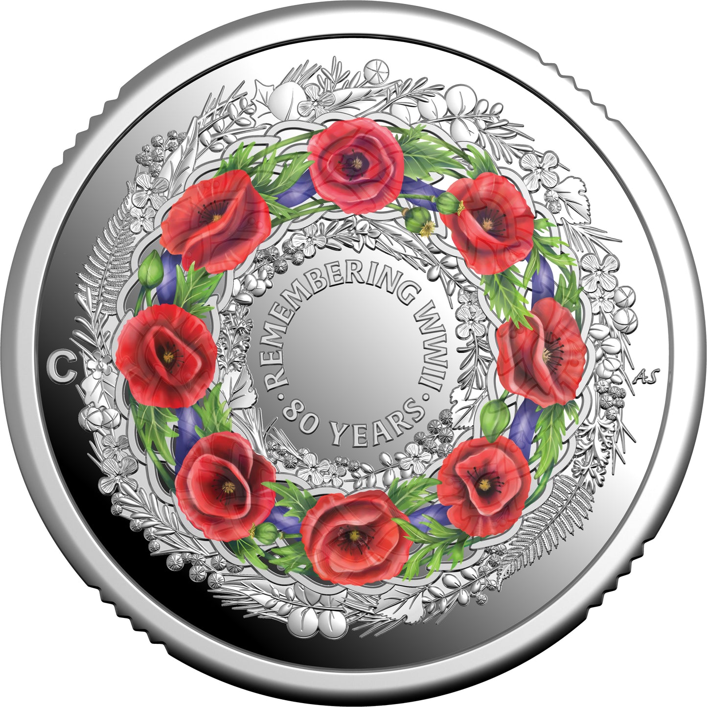 2025 $2 80 Years On Remembering The Second World War 'C' Mintmark Coloured Silver Proof Coin
