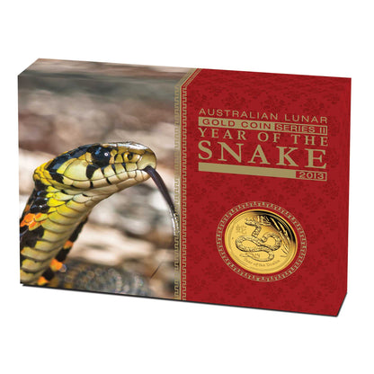 2013 $15 Lunar Year of The Snake 1/10oz Gold Proof Coin