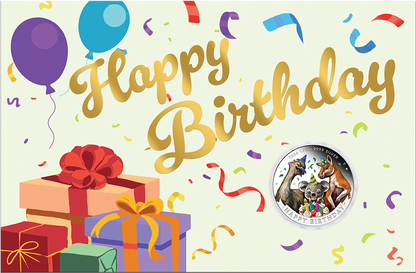 2026 50c Happy Birthday 1/2oz Silver Coloured Proof Coin