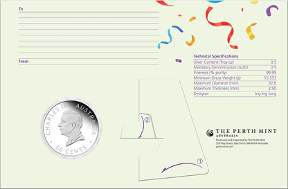 2026 50c Happy Birthday 1/2oz Silver Coloured Proof Coin