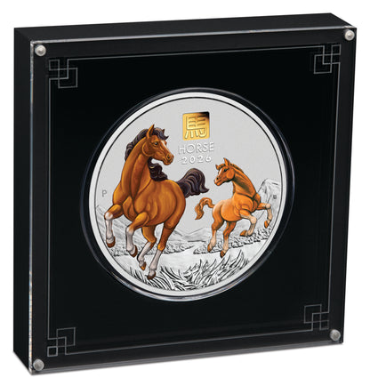 2026 $30 Lunar Year of The Horse 1kg Silver Coloured Gold Privy Mark Uncirculated Coin